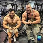 Brian Button Instagram - RIDICULOUS Chest Day with the one and only @briancage @aew 🫱🏽‍🫲🏾💪🏽🔥 @destinationdallastexas #HouseStrong #ShockTheWorld Dallas, Texas