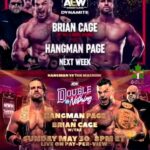 Brian Button Instagram - Cage-1 Hangman-1 Round three this wed night on @aew Dynamite and I'm ready to make a mother freaking statement. The F'N machine is walking into Cincinnati to kick Ass and chew bubble gum, and I can multi task like a mother f"#+&$r. Page is gonna feel all the rage, cause who better than Brian cage?! #aew #aewdyanmite #pagevscageIII