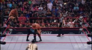 Brian Button Instagram - "holy shit!" 
"This is awesome!"

Close but no cigar. The vanilla gorilla slipped on a giant banana peel, but we turned some heads, and showed this accidental team is made to to succeed. And succeed we shall. We aint going anywhere

Side note, ftr is the real deal.

#aewcollision #aewtagteamchampionship #ftr #bigbill #briancage #machine #mogulembassy