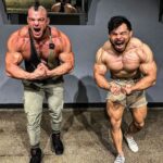 Brian Button Instagram - RIDICULOUS Chest Day with the one and only @briancage @aew 🫱🏽‍🫲🏾💪🏽🔥 @destinationdallastexas #HouseStrong #ShockTheWorld Dallas, Texas