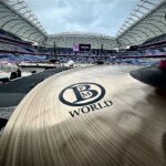 Brian Frasier-Moore Instagram - Had to “Bring em out” to Australia… #bfmworldridecymbal @sabiancymbals Dropping soon! #summercarnivaltour2024 #bfmpinkpantherkit #bfmworld #bfmworldinc
