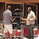 Brian Frasier-Moore Instagram - #throwbackthursday to @bfm22 @waynelinsey recording a marching snare drum routine with @rickeyminor at @capitolrecords 🥁 #bfmworld #bfmsessions #bfmworldinc