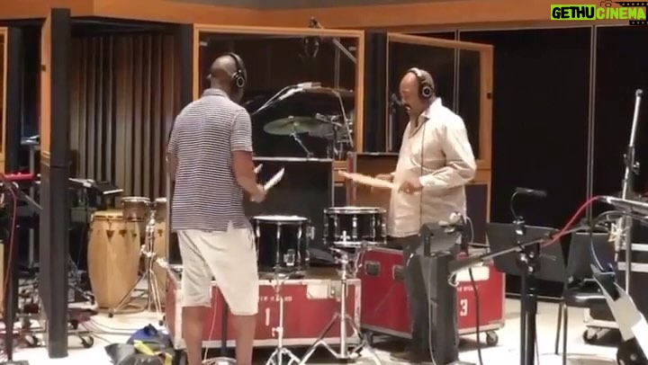 Brian Frasier-Moore Instagram - #throwbackthursday to @bfm22 @waynelinsey recording a marching snare drum routine with @rickeyminor at @capitolrecords 🥁 #bfmworld #bfmsessions #bfmworldinc