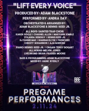 Brian Frasier-Moore Instagram - Honored to be a part of @nfl Super Bowl LVII with @adamblackstone @reba “National Anthem” and @andradaymusic “Lift Every Voice”. Congrats to all on a great performance! #bfmhomestudio #bfmsessions 

@pearl_drums @sabiancymbals @evansdrumheads @vaterdrumsticks @rolandglobal @seelectronics @drumstatic @drumdots  @lowboybeaters @humesandberg @dauzdrums #bfmsignaturesnare #bfmsignaturesticks #bfmsignaturesnarecase #bfmsignaturejersey #bfmsignaturecymbal #bfmsignaturebeater #bfmsignaturedrumkey #bfmworld #bfmworldinc