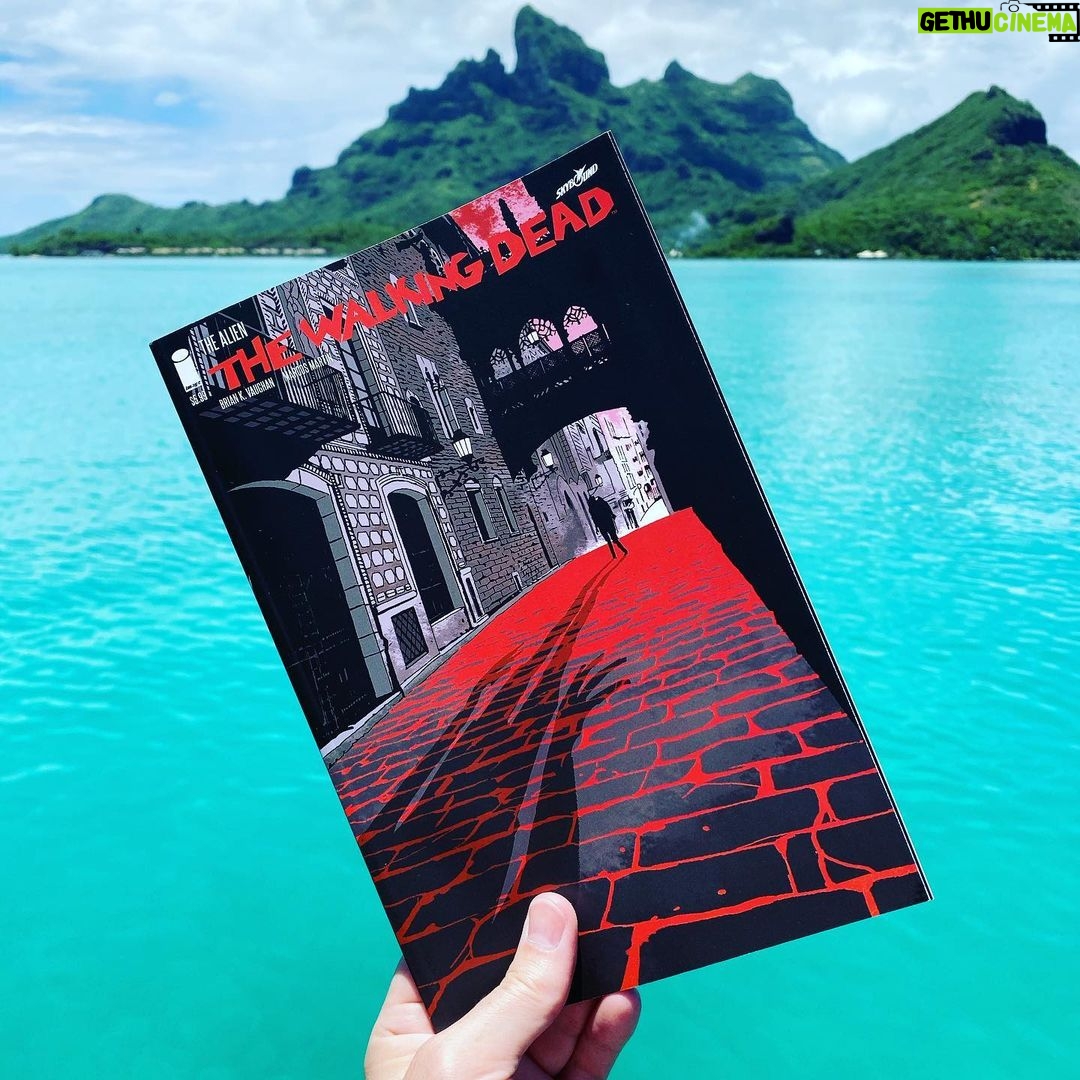 Brian K. Vaughan Instagram - Saturday is Local Comic Shop Day! Visit your friendly neighborhood retailer, and you can pick up a copy of WALKING DEAD: THE ALIEN, a special in-continuity one-shot that artist Marcos Martin and I originally created for our digital home @thepanelsyndicate, available in print for the first time thanks to Robert Kirkman and @skyboundent, with new gray tones from @cliffrathburnart and classic undead lettering from @ruswooton. Anyway, I’m currently on top-secret assignment somewhere in the South Pacific, but I’ll be back tomorrow and might swing by a few Los Angeles-area stores to support the amazing work our retailer friends do. Any suggestions for places I should hit? #thewalkingdead #localcomicshopday #sunburnedbaldhead