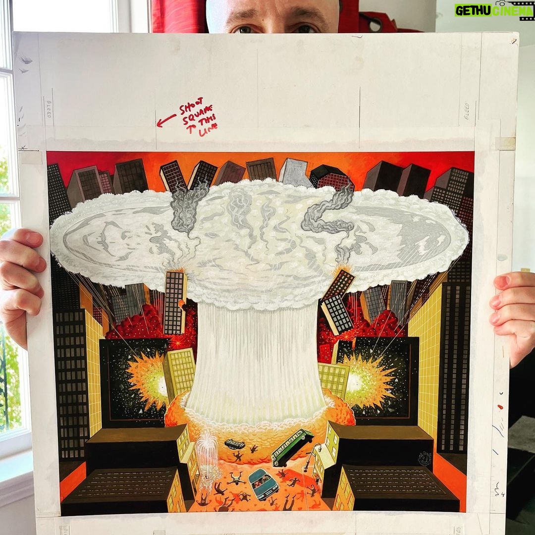 Brian K. Vaughan Instagram - Do you know if/where this Mad Magazine Fold-In by the late, great Al Jaffee was ever published? If so, please let me know and win stuff over at my other digital home, Exploding Giraffe, where artist @niko_henrichon and I also just released a whopping 150 pages of our very graphic new graphic novel SPECTATORS (no folding required). Thanks for reading, and I hope you have a mushroom cloud-free week. #madmagazine #aljaffee #spectators
