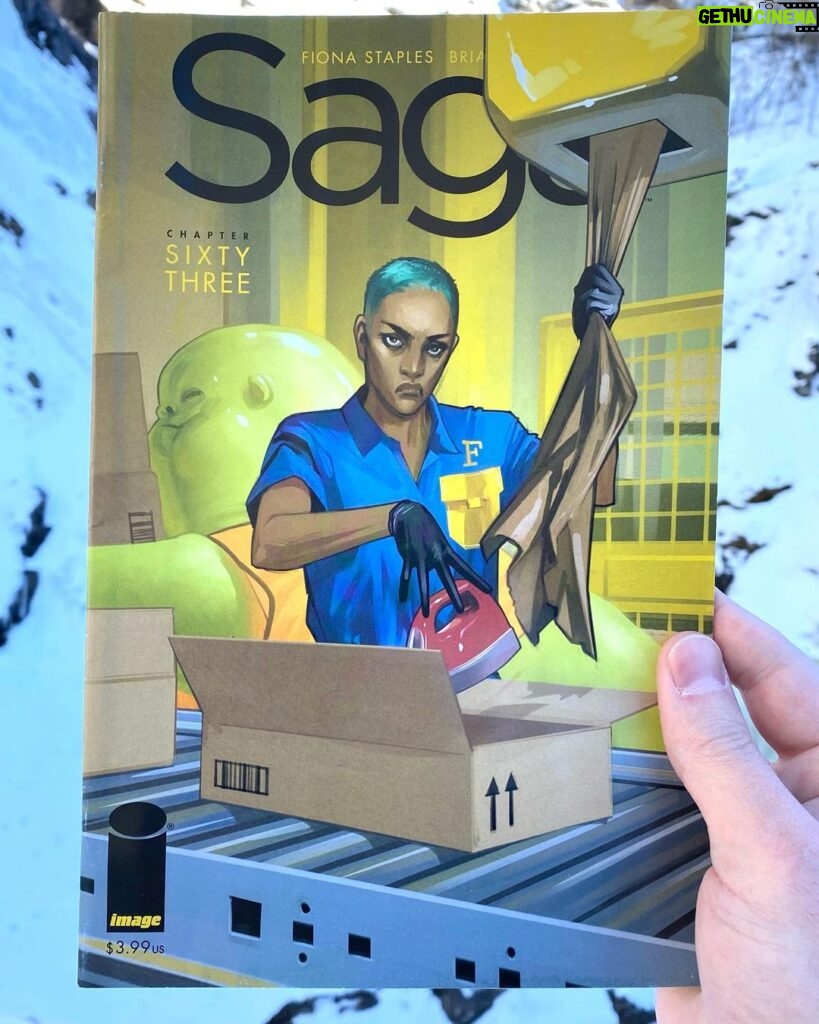 Brian K. Vaughan Instagram - In stores this week, maybe the best cover in the history of things that have covers, courtesy @fionastaples. #saga #imagecomics #fulfillment