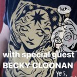 Brian K. Vaughan Instagram - Today! I’ll be chatting with one of my favorite creators of comics (and shirts), legendary writer/artist @beckycloonan. Listen in live at 3pm pacific to our conversation on the newest episode of my dumb podcast-thing Mature Readers. Link in bio, and I’ll be giving out more signed copies of SAGA to a few lucky listeners, so why not skip out of your job for an hour and join us? #beckycloonan #maturereaders #comics #jesusdoeseveryonehaveapodcast