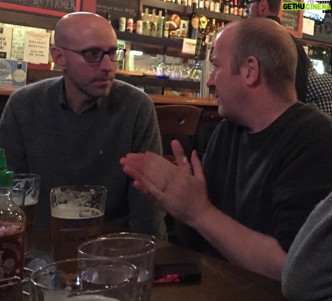 Brian K. Vaughan Instagram - Tomorrow! All generous paid subscribers to Exploding Giraffe will be able to listen in LIVE as I nervously record the debut episode of my new podcast-thing MATURE READERS with my favorite writer in comics (presuming Alan Moore is really retired), GARTH ENNIS, seen here belittling me for ordering a hazy IPA, probably. It’s all happening this Friday at 2pm Pacific/5pm Eastern. I realize that hour will be the middle of the workday for some of you employed-types, but come on, all of your colleagues are just watching March Madness anyway, so shut your (home) office door, grab an Anchor Steam or other Ennis-approved libation, and join us for an hour of hopefully not-too-awkward chitchat about comics, violence, sex, and Garth’s tireless defense of ALIEN 3. If you can’t make it, these two Luddites will do our best to record the talk, but that will also only be available to members of The Tower (not a pyramid scheme, just what you call a bunch of giraffes), so if you haven’t become a paid subscriber yet, there’s still plenty of time to join our pack (link in bio) before I send out the private link tomorrow. Thanks for listening, and for supporting the completion of SPECTATORS, my new graphic novel with @niko_henrichon. You’re the best. #garthennis #bkv #beer