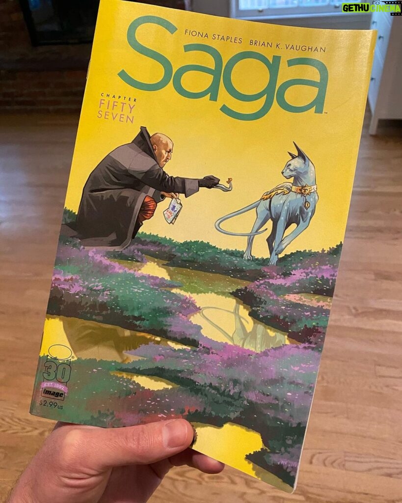 Brian K. Vaughan Instagram - More new SAGA already?! This Wednesday, not lying! But if you’re hungry for comics right now, as of today, there are THIRTY pages of SPECTATORS—my very graphic new graphic novel with the great @niko_henrichon—available at Exploding Giraffe for FREE, with new pages added every week. Thanks for hitting that link in my bio, and for supporting your local comic shop! #saga #lyingcat #smellyfish