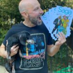 Brian K. Vaughan Instagram - ***UPDATE - Several posters have been randomly selected by Hamburger and contacted via DM; thanks to everyone who posted!***Delicious and nutritious new Saga this Wednesday! I’ve still got a few of these signed prints (that have sold for a ridiculous $200 on eBay thanks to the impossible-to-get autograph from Fiona Staples), and if you’d like one, just say so in the comments, and my loyal correspondence-dachshund Hamburger K. Vaughan will arbitrarily yet decisively select a few lucky recipients. Thanks again for your patience, and please support your local comic shop! #saga #imagecomics #tasty