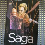 Brian K. Vaughan Instagram - In stores this week! Chapter 66 has some of the most jaw-dropping work yet from brilliant artist/co-author @fionastaples. Plus, exclusively in this issue’s “To Be Continued,” we finally reveal the winners of the latest Saga Costume Contest, announce our swell new line of merch, and share some exciting details about our schedule moving forward. This series is everything to us, so thanks very much for your endless patience and support! #saga #comics #bdsmcommunity