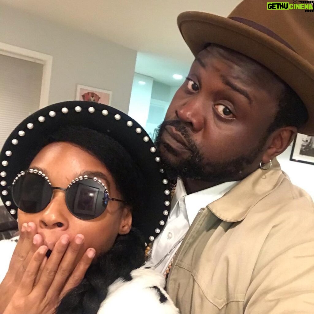 Brian Tyree Henry Instagram - #tbt a post of thanks. @waaadams @waacostumedesign for continuing to style me in my own image to @janellemonae for being a pioneer and a champion among so many other amazing things @iamreginaking for being just the embodiment of blessings and truth @sterlingkbrown for being that dude at all times @away for helping my travels to every destination @dosist for also helping my travels to every destination🌬 @vincecamuto for helping me trek and to all of you for pushing me forward. Let’s go!! @thealist.us ⭐⭐ @talliaorange 🙏🏿🙏🏿 @armani ❤❤ Gold Coast, Queensland