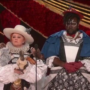 Brian Tyree Henry Instagram - The process. The skill. The focus. And RUTH CARTER FOR THE WIN!!!!!! @melissamccarthy my partner in grace and fashion. #oscars #costumedesign #blackpanther. Also to every single person in hair and makeup and costumes at the #oscars, NONE of this would be possible without your skills and attention to detail and your absolute amazing hearts. Thank you thank you thank you