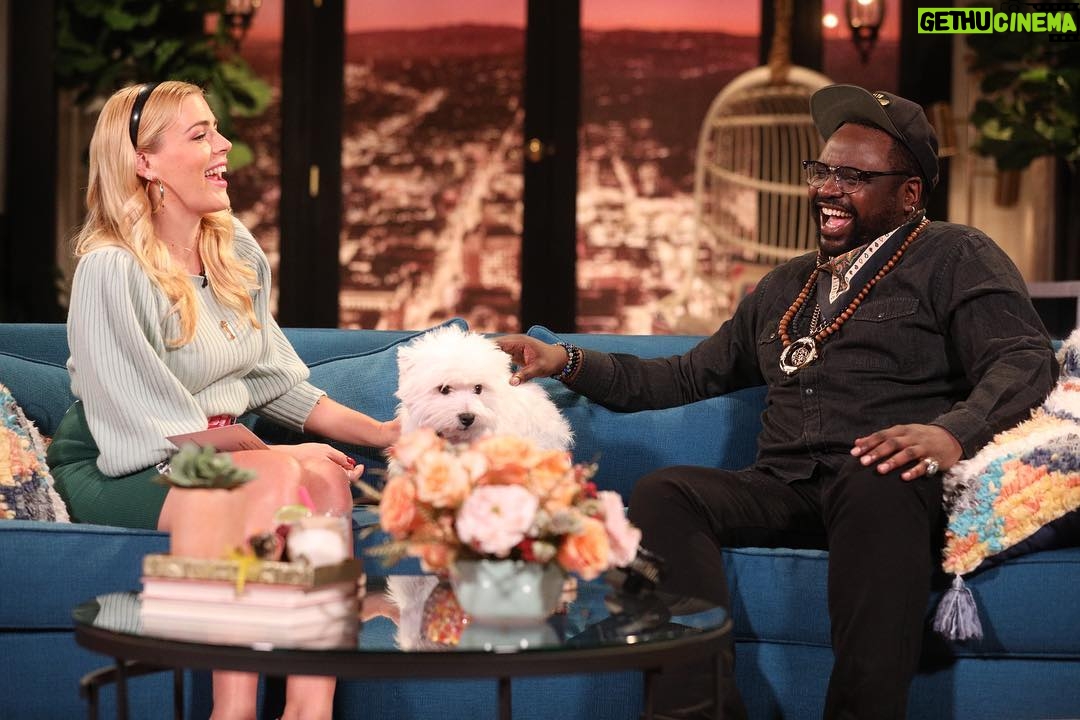 Brian Tyree Henry Instagram - Yep. We reunited. All thanks to my favorite Homegirl, @busyphilipps on @busytonighttv. @obsessedwitholiviathewestie @widowsmovie