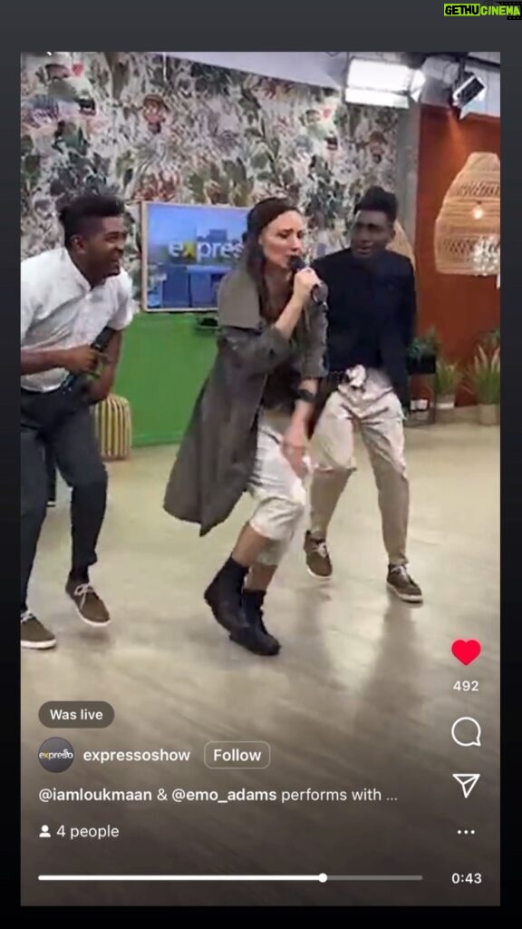 Briana Evigan Instagram - I’ve always wanted to rap 😂 thanks for making my dreams come true boys! Awesome day dancing on @expressoshow #expressoshow with @iamloukmaan and @emo_adams for @moveme.studio and @veldskoenshoes #Socialimpactshoe, The Ranger Boot our new collaboration.