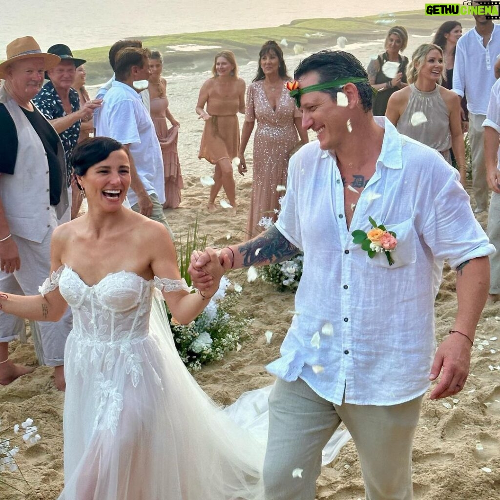 Briana Evigan Instagram - I’m not sure when I’ll get to the professional photos so I’ll start with these… wedding of a life time. I married my best friend, my soul mate, the love of my life. Walking down the beach with my father, my other best friend, to my man was something I just couldn’t ever have imagined. The week was an explosion of love, completely overwhelming and something I never wanted to end. I literally didn’t go to sleep the next day to try and keep it going 🤣. There’s somethings in life you can’t plan, and they turn out better than anything you could have ever expected. This was that, that special day most woman dream about. Two insanely crazy wild and loving families came together and the rest is history. I’m beyond grateful for everyone that traveled across the world, and for those not there, we missed you dearly and spoke of you often. Karma Kandara, proud to be an ambassador and do future work together. You all were a huge part of why the week was what it was. I thank you with every piece of me for making magic with us and making dreams come true. A special 200 joining forces, thank you for the new families and friends together we can do anything! Bali is where it all started for me 12 years ago, it’s now very clear how real it is that if you follow your dreams, the rest will come. Let go of the control, and trust. More to come… honeymoon time. ♥️