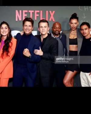 Brianna Baker Instagram - UNSTABLE: Starring savant @johnnylowe and da boss man @roblowe is out on Netflix Today💫 I’ve seen the first 3 episodes and it’s vvv good!! 🤩 Here are some sexy pics of us all modeling at the premiere last week💅🏽📸💋