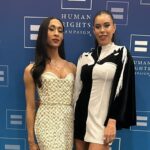 Brianna Baker Instagram - Honored to be @the_brianmichael ‘s guest at the @humanrightscampaign LA dinner this past weekend. Their mission: “We are here and we will fight until everyone’s rights are protected under the law, without exception.” PROTECTED without EXCEPTION. People are proposing and passing legislation that quite literally takes away Brian’s freedom to exist and be protected by the law. I stand with him and the Human Rights Campaign, and will not pretend it isn’t happening or how incredibly dangerous this makes the world for so many vulnerable people- especially children. Should you care to donate to this fight- link is in my bio ❤️🏳️‍⚧️✊🏽 P.S. Slide 2 is Brian’s speech. It was profound and moving to say the least. So much that at the end of that clip you hear someone say “f*ck” under their breath….that was @julesworks 😂