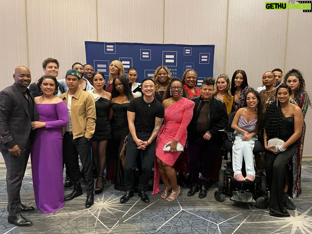 Brianna Baker Instagram - Honored to be @the_brianmichael ‘s guest at the @humanrightscampaign LA dinner this past weekend. Their mission: “We are here and we will fight until everyone’s rights are protected under the law, without exception.” PROTECTED without EXCEPTION. People are proposing and passing legislation that quite literally takes away Brian’s freedom to exist and be protected by the law. I stand with him and the Human Rights Campaign, and will not pretend it isn’t happening or how incredibly dangerous this makes the world for so many vulnerable people- especially children. Should you care to donate to this fight- link is in my bio ❤️🏳️⚧️✊🏽 P.S. Slide 2 is Brian’s speech. It was profound and moving to say the least. So much that at the end of that clip you hear someone say “f*ck” under their breath….that was @julesworks 😂