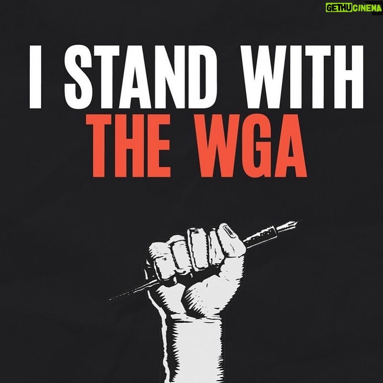 Bridget Regan Instagram - Solidarity! #WGAstrong @sagaftra #1u