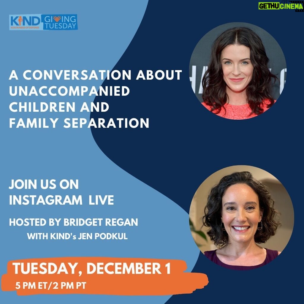 Bridget Regan Instagram - Tomorrow! #givingtuesday @supportkind Comment any questions you’d like me to ask below!