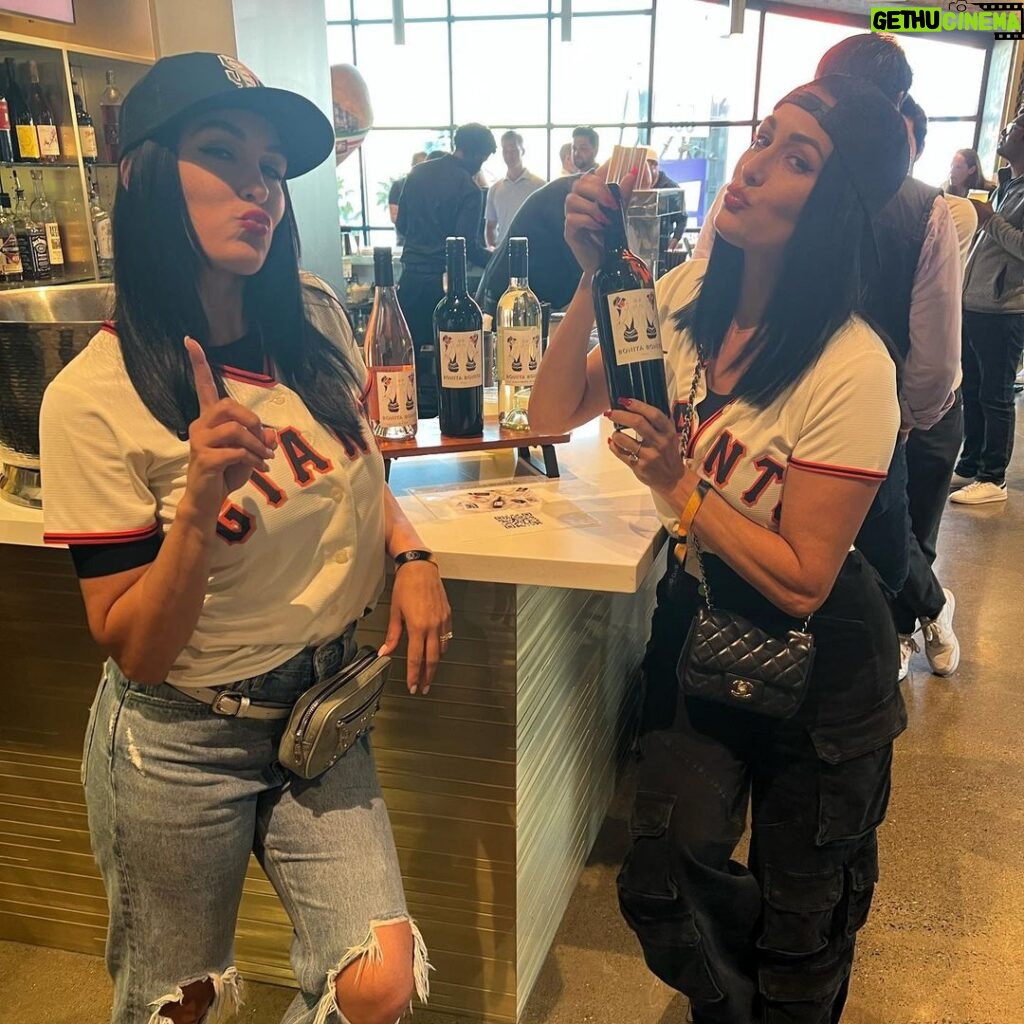 Brie Garcia Instagram - The @SFGiants took me out to the ballgame recently and it was so much fun!!! ⚾️ @nikkigarcia and I threw the first pitch(es) and @bonitabonitawine made an appearance!! As you can tell I was in my element singing during the 7th inning stretch 😂🎶 Italian Heritage Night made it even more special!!! 🇮🇹