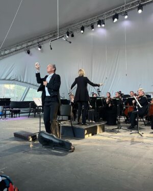 Brie Garcia Instagram - Last night Bryan and I had the best time @classicaltahoe 🎶 the music is so moving and the juggler was the greatest entertainment!!! 🤹🏼‍♂️
Last weekend I took Birdie to their Kids Music Festival and she had a wonderful time!! 
Made her own instrument and heard the most beautiful music. 
Every morning when I’m making the kid’s breakfast I play classical music, I have such a love for it!! It’s really fun to see that my Bird is falling in love with it too!! 
She really wants to play the clarinet 🥰