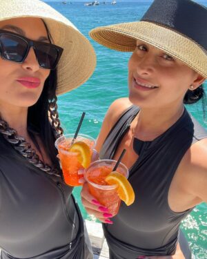 Brie Garcia Instagram - Sunday Fun Day with this one!! @nikkigarcia #SisterSunday 🌊🍹🏊🏼‍♀️