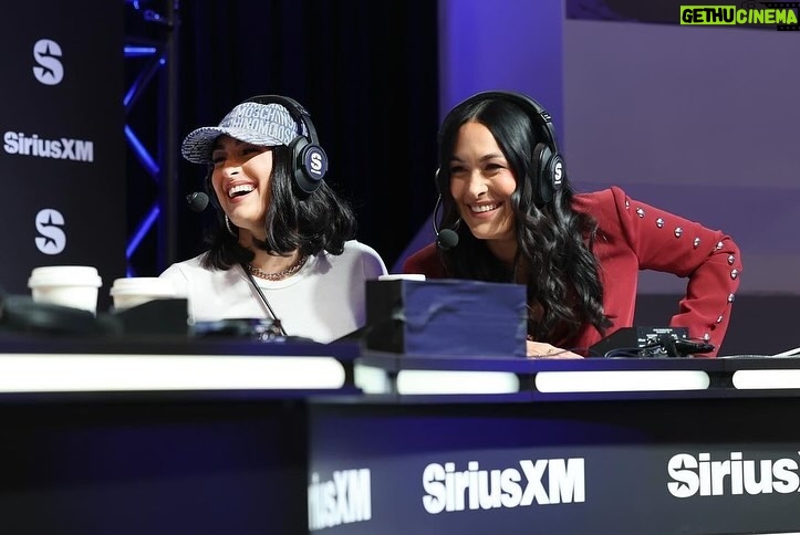 Brie Garcia Instagram - A #SMACATTACK! The @thenikkiandbrieshow Super Bowl special episodes from @siriusxm Radio Row are out now!! @brie & @nikkigarcia were joined by @tonygonzalez88, @octobergonz, and @mjacostatv!! Check out both episodes NOW wherever you get your podcast! #SMACFAM