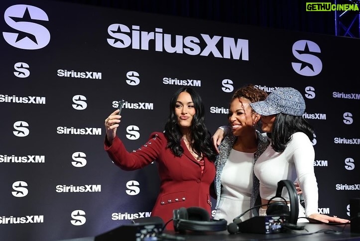 Brie Garcia Instagram - A #SMACATTACK! The @thenikkiandbrieshow Super Bowl special episodes from @siriusxm Radio Row are out now!! @brie & @nikkigarcia were joined by @tonygonzalez88, @octobergonz, and @mjacostatv!! Check out both episodes NOW wherever you get your podcast! #SMACFAM