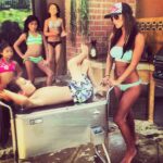 Brittany Thompson Martinez Instagram - Counting down til schools out and our summertime pool parties are in full effect. #summertime #summertimeinthelbc #lovemyfam #blessed #fitmom #singlemom #danceparty #poolparty #cheers #family #summerfun #friends #adventures #memories