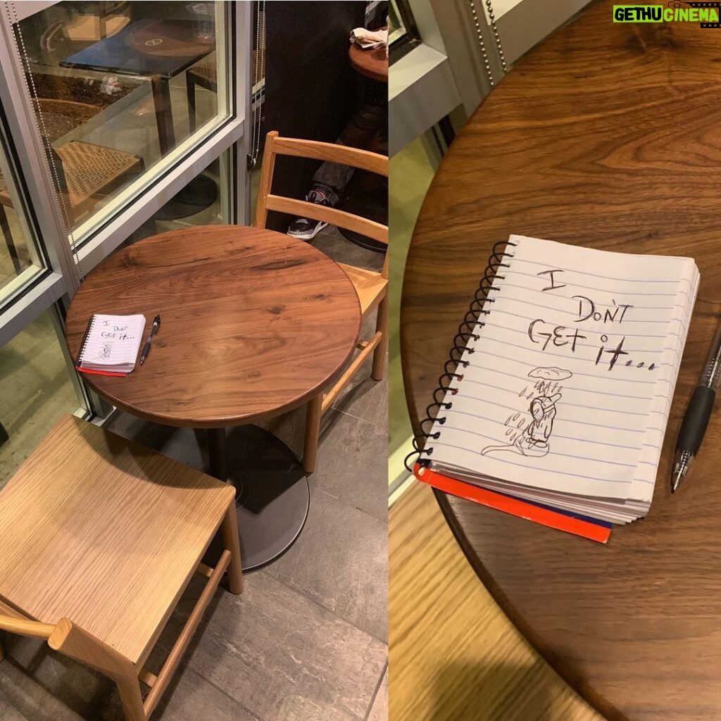 Brody Stevens Instagram - Notebook and pen left unattended for 90 mins at Starbucks. ✍🏻 I took a closer look. I guess they Don’t Get It? #myLifeStory North Hollywood, California