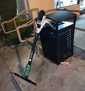 Brody Stevens Instagram - I get the Lime Scooter being jammed into the trash. #messageSent 🛴🗑 But the discarded Popeye’s Chicken cup really gets my blood boiling. #litter