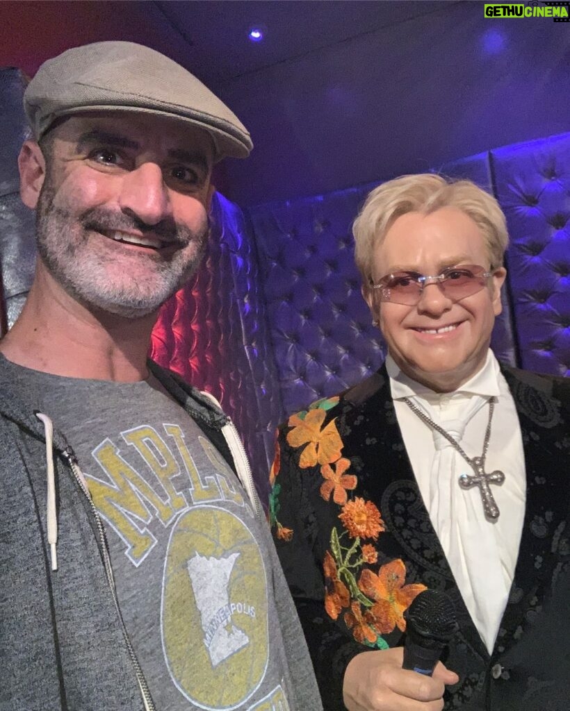 Brody Stevens Instagram - SBS & Elton 🎹 #eclecticDuo 🥁 Madame Tussauds Hollywood
