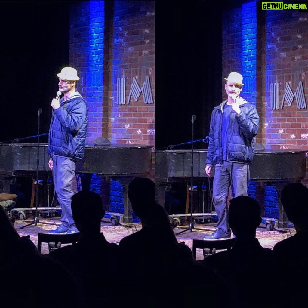 Brody Stevens Instagram - Audience member gave me his plastic birthday hat mid-show. 🎩 I put it on and continued w/my interactive set. 🎤 Crowd enjoyed it. I wouldn’t post it if they didn’t. #uKnowMe 😊 Thanks to @bobbymiyamoto for capturing this unique moment. 📷 Hollywood Improv
