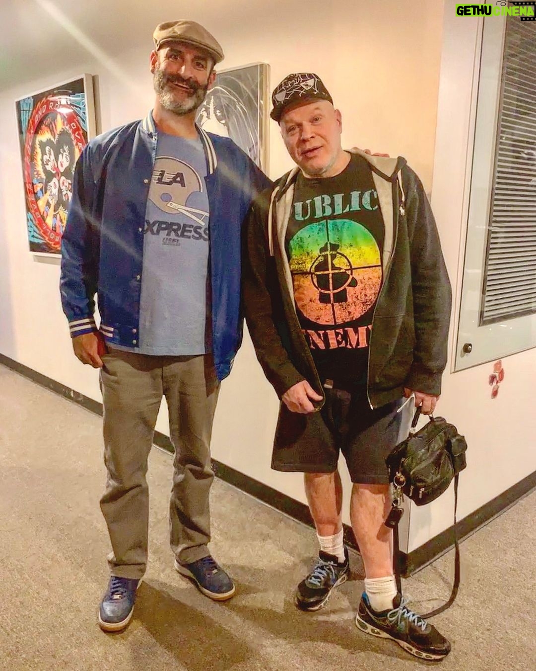 Brody Stevens Instagram - Brode & @simplydon1 hanging at @klos955! 🎙 #pals Culver City, California