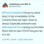 Brody Stevens Instagram - Late nite fun!! 🏀 The World Famous Comedy Store