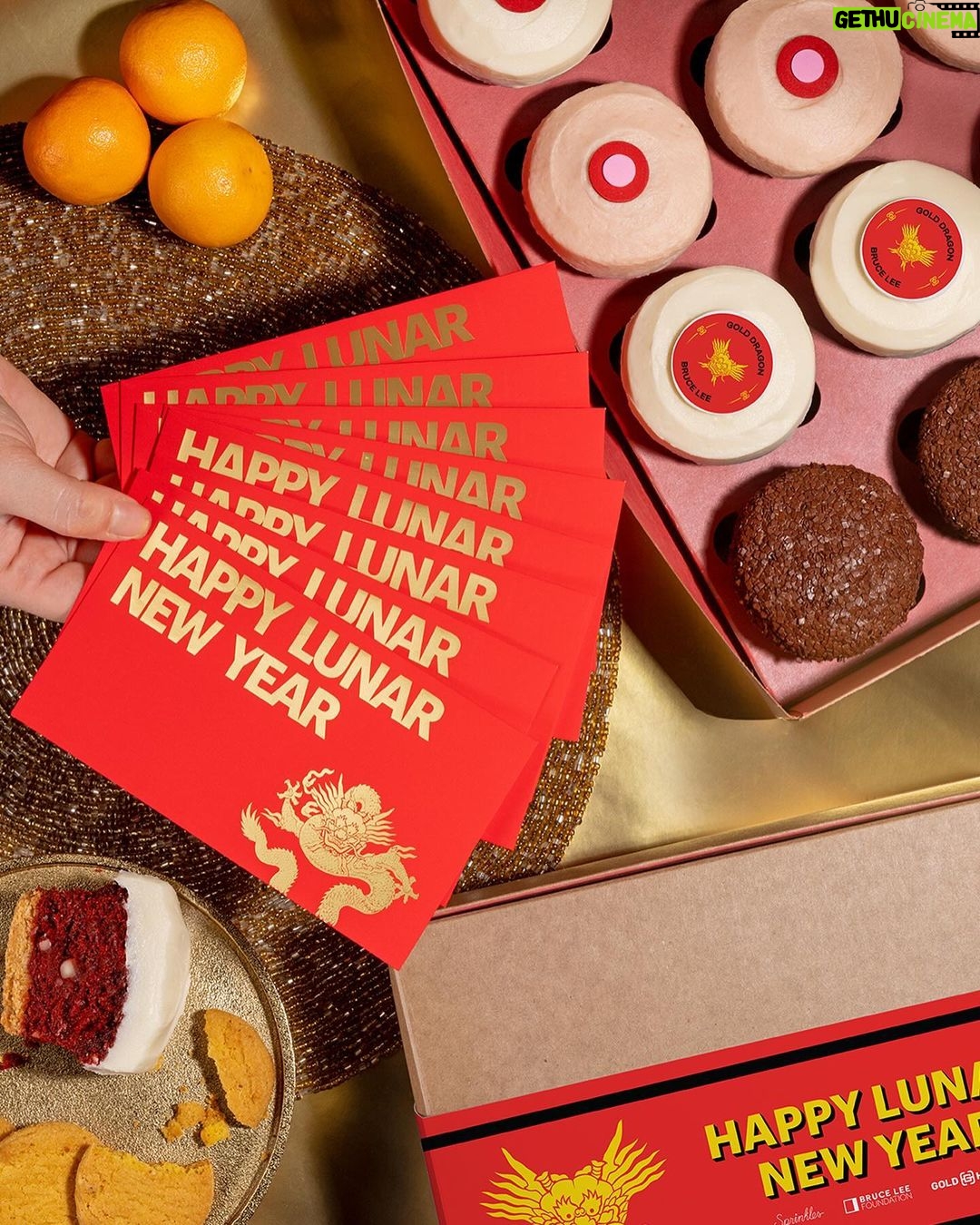 Bruce Lee Instagram - Ignite the Lunar New Year with our Gold Dragon Bruce Lee Cupcake, a tribute crafted in partnership with the @bruceleefoundation and @goldhouseco. Indulge in this special almond-infused treat and join us in supporting youth empowerment worldwide. 🗓 Baking thru 2/11 🚙 Local pick-up and delivery Order for your celebration via link in our bio.
