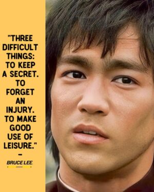 Bruce Lee Instagram - 🐉“Three difficult things: ✅To keep a secret. ✅To forget an injury. ✅To make good use of leisure.” - Bruce Lee

#brucelee #reminders #personalgrowth #daybyday #bitbybit 

Photo treatment by @mr_kun_san