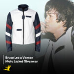 Bruce Lee Instagram - 🏍️🧥Bruce Lee x Vanson Leather Moto Jacket Giveaway 👉 tap the link in our bio to enter Modeled after the jacket that Bruce himself wore, this replica pays homage by being an exact facsimile, right down to the last stitch. Enter now for your chance to win 👉 🔗 https://shop.brucelee.com/page/Sweepstakes 🔗