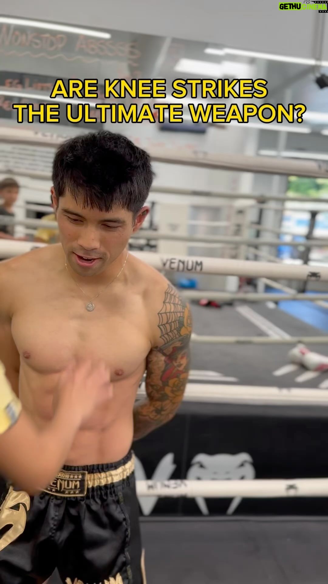 Bruce Lee Instagram - 🐉🚨Are Knee Strikes The Ultimate Weapon? New Episode of @Twinjas_official honing their Muay Thai knee strikes with Kru (teacher) @giancarloendicio What’s your take on the ultimate strike? Drop your thoughts in the comments below! #brucelee #twinjas #kneestrikes #whatistheultinateweapon