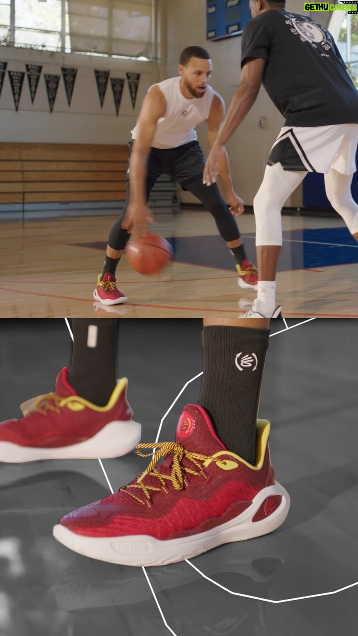 Bruce Lee Instagram - The element of 🔥 is about being bold and courageous on the court. The Curry 11 Bruce Lee “Fire” is available now.