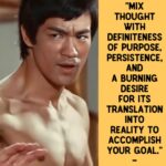 Bruce Lee Instagram - 🐉 “Mix thought with definiteness of purpose, persistence, and a burning desire for its translation into reality to accomplish your goal.” - Bruce Lee #brucelee #takeaction #goals #practicaldreamer #backedbyaction 📸 treatment by @mr_kun_san