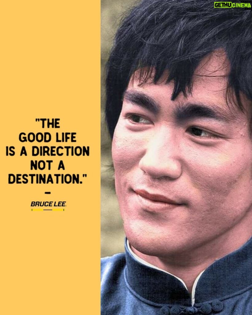 Bruce Lee Instagram - 🐉’The good life is a direction, not a destination.’ -Bruce Lee #brucelee #thejourney #aprocessofcontinuinggrowth