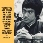 Bruce Lee Instagram - 🐉“When you are bound by a set pattern or ideas or ways of doing things, that’s when you stop growing.” - Bruce Lee #brucelee #process #ofcontinuinggrowth #bewater #changewithchange #isthechangelessstate #researchyourownexperience