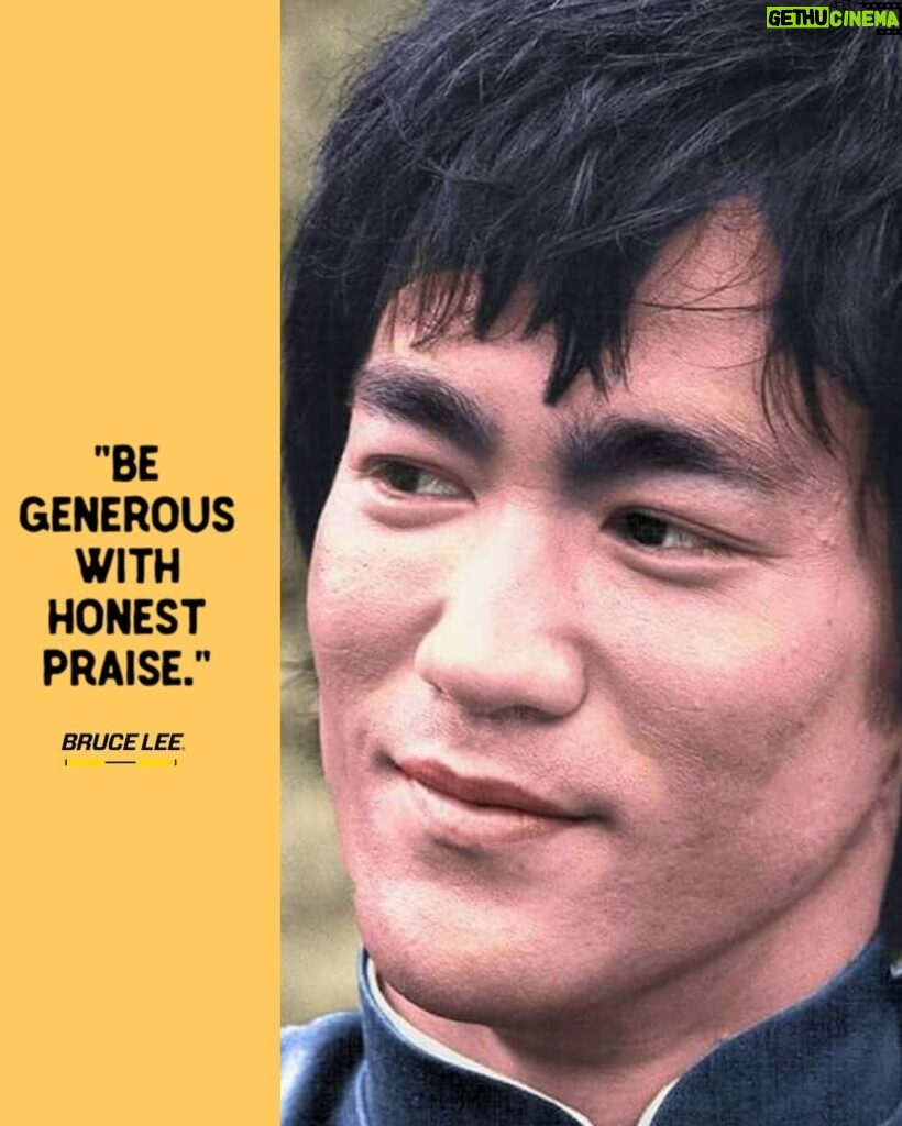 Bruce Lee Instagram - 🐉💯 “Be generous with honest praise.” - Bruce Lee #brucelee #embraceotherssuccess #onefamily #honestpraise