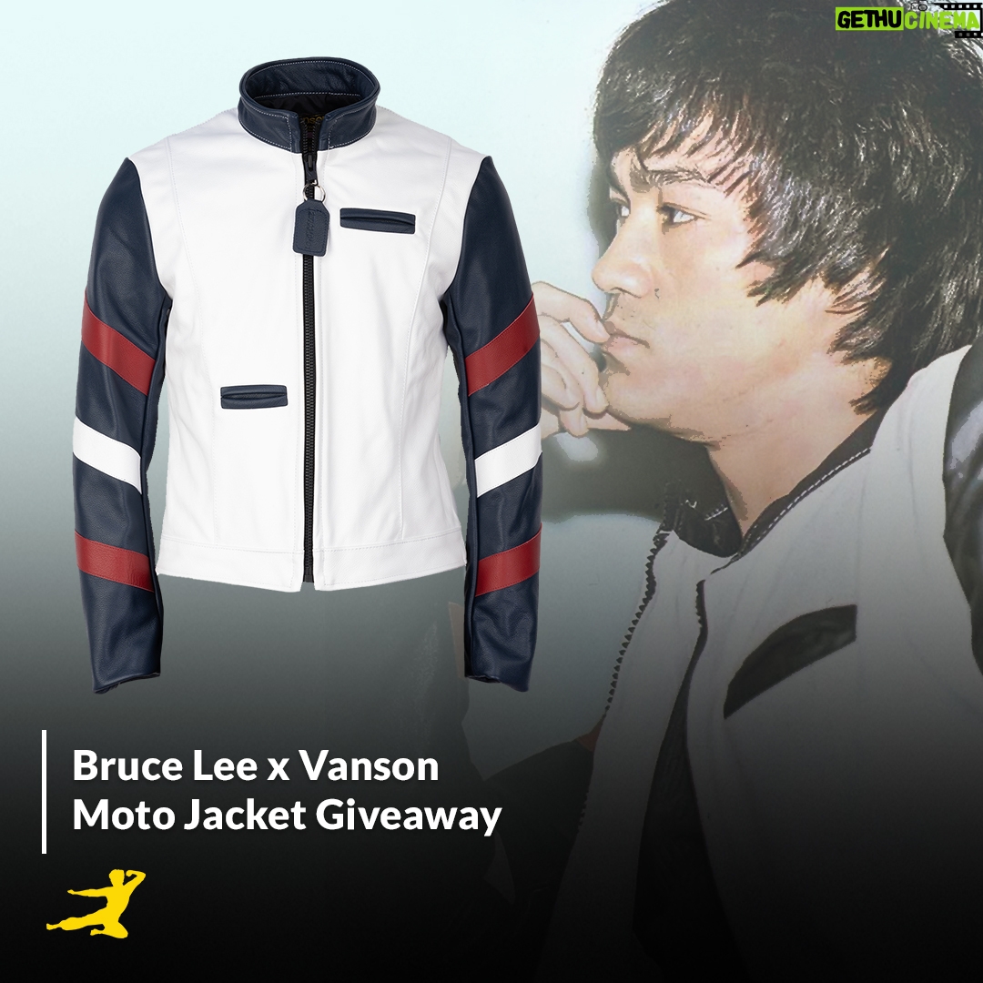 Bruce Lee Instagram - Your chance to win a Bruce Lee x Vanson Leather Moto Jacket is right here š tap the link in our bio to enter Modeled after the jacket that Bruce himself wore, this replica pays homage by being an exact facsimile, right down to the last stitch. Enter now for free and be eligible to win! š shop.brucelee.com