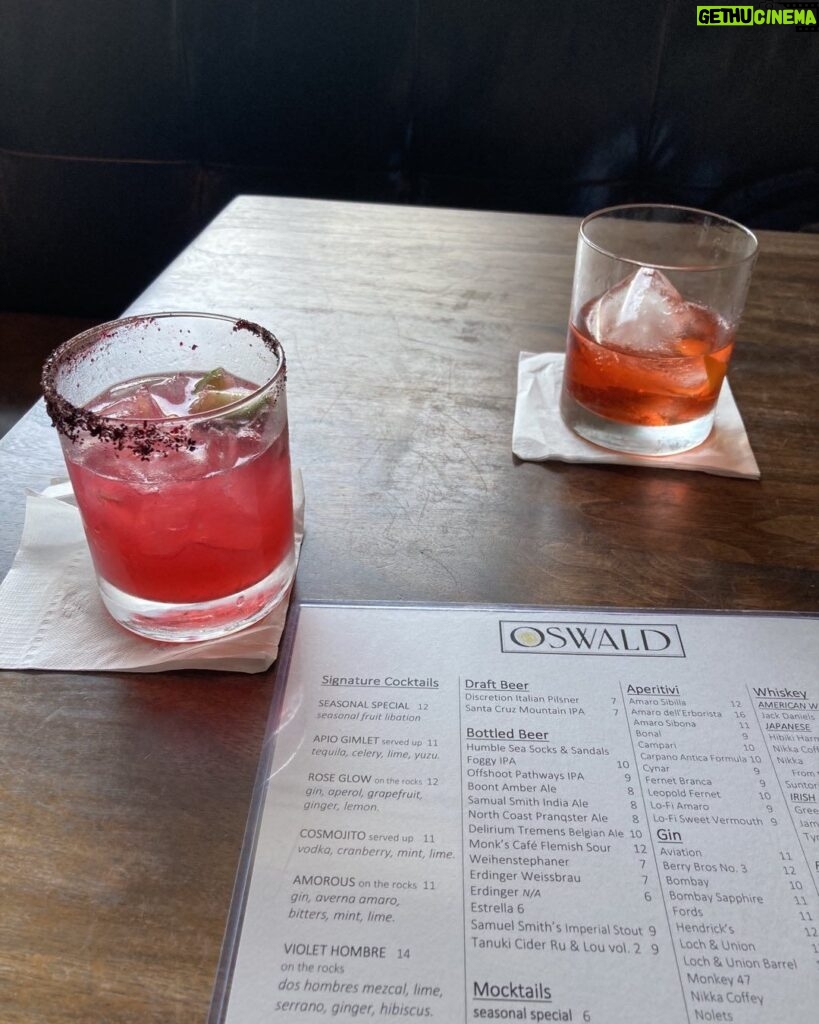 Bryan Cranston Instagram - Bartender Clay made a great @DosHombres cocktail tonight at #Oswald Restaurant in Santa Cruz, CA. My wife had a DH Negroni. So damn good. Have a great holiday weekend, and stay safe. bc