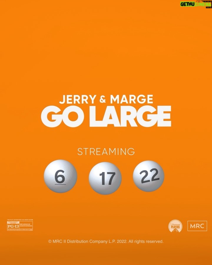 Bryan Cranston Instagram - Are you ready to GO LARGE? Join myself and Annette Bening on our lottery adventure in Jerry and Marge Go Large, coming soon from @paramountplus